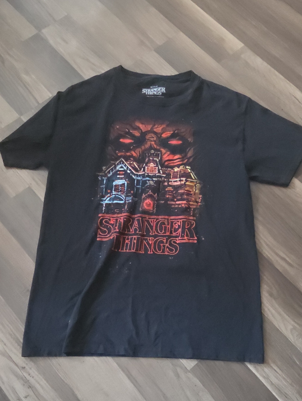 Stranger Things Black Graphic Tee Size Size MEDIUM/M